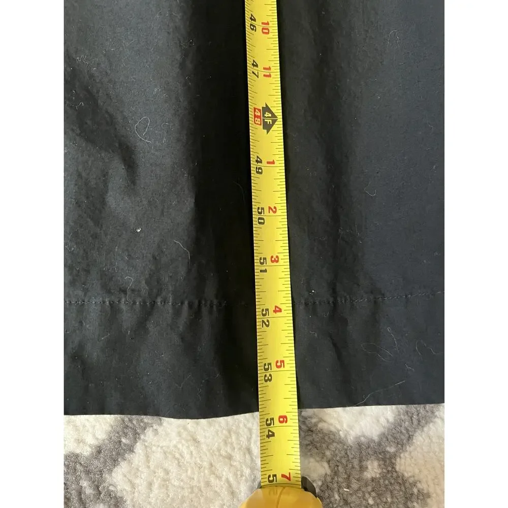 BANANA REPUBLIC Women's Black Organic 100% Cotton V Neck Midi Dress Sz M - Picture 11 of 12